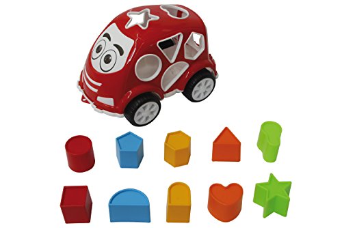 Jamara- Just Play Juego Educativo Coche con Formas, Color rojo (460290)