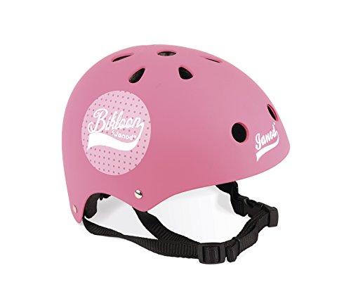 Janod- Casco Bikloon, color rosa, Lunares (J03272)