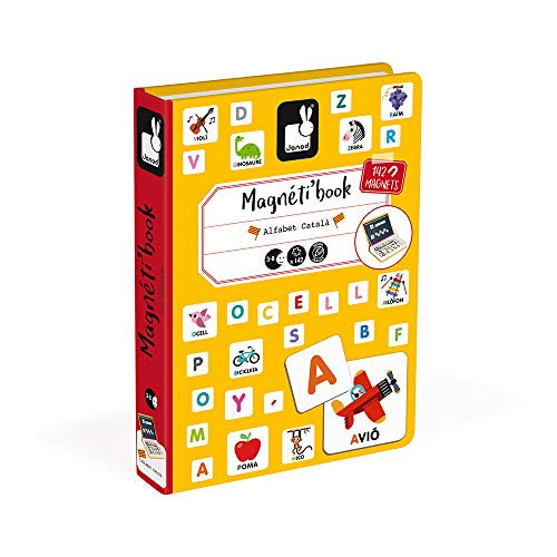 Janod - Magneti'Book Alfabeto - Juego Educativo Magnético de 142 Piezas - Versión En Catalán - A partir de 3 Años, J02722