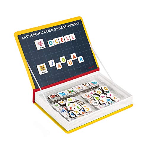 Janod - Magneti'Book Alfabeto - Juego Educativo Magnético de 142 Piezas - Versión En Catalán - A partir de 3 Años, J02722