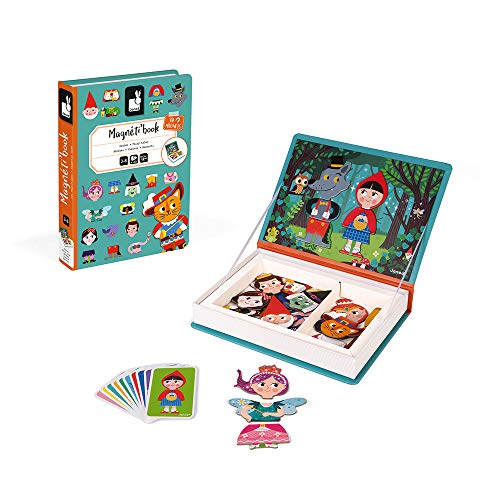 Janod - Magneti'Book Cuentos - Juego Educativo Magnético de 40 Piezas - Desarrolla la Motricidad Fina y la Imaginación - A partir de 3 Años, J02588