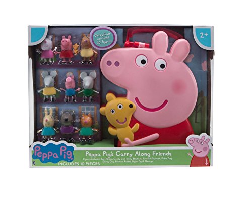 Jazwares Peppa Pig - Maletín de colección de amigos Peppa Pig.