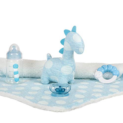 JC TOYS-La Newborn Muñeco bebé, Color Azul con Blanco (18064)