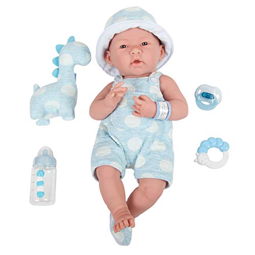 JC TOYS-La Newborn Muñeco bebé, Color Azul con Blanco (18064)