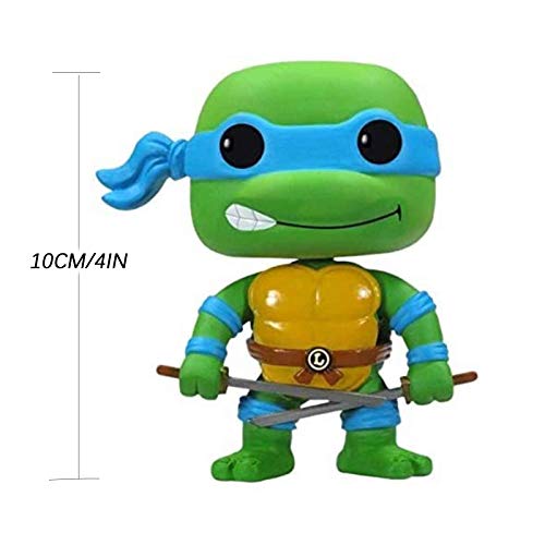 JGUSVYT Teenage Mutant Ninja Turtle Toys Raphael Figura Coleccionable Figura de Personaje de Anime Cumpleaños para Fanáticos Azul 10 Cm / 4 Pulgadas