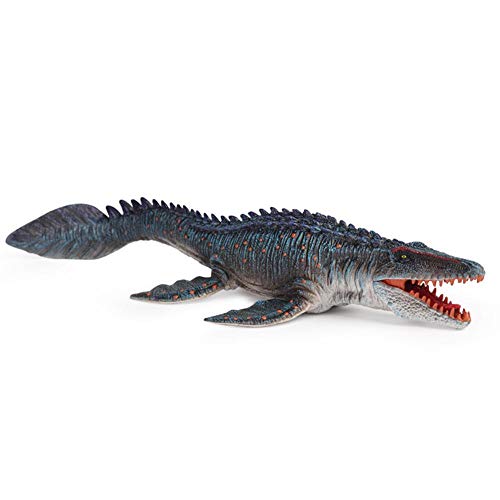 Jinclonder Mosasaurio de 34 cm, liopleurodón, plástico, animal marino, reproducción de dinosaurio, decorativo, duradero, lavable, resistente a las gotas