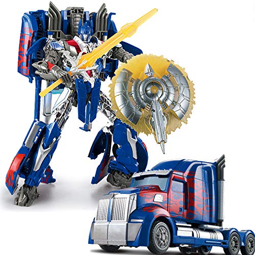 JINGYD Juguetes deformados del Robot del Coche, Juguetes de los niños del Modelo de Coche Optimus Prime de la deformación Manual