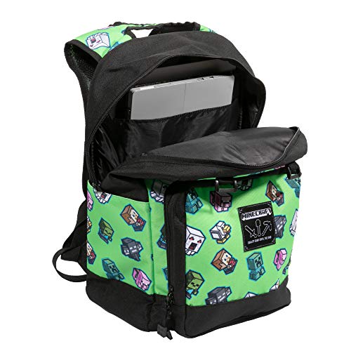 JINX Minecraft 17" Mini Mobs Cluster Mochila Verde, talla única (JX10997)