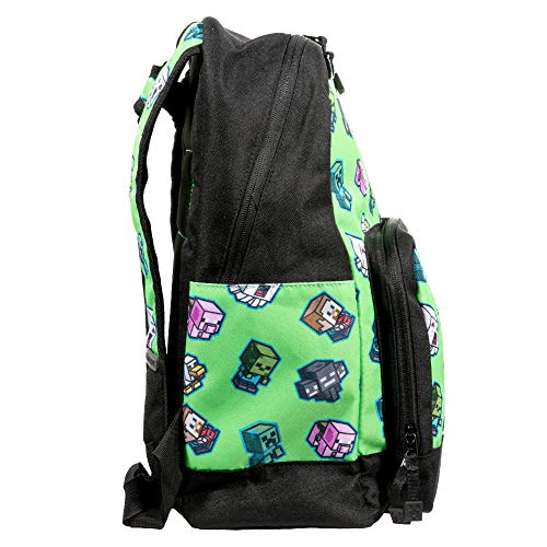 JINX Minecraft 17" Mini Mobs Cluster Mochila Verde, talla única (JX10997)