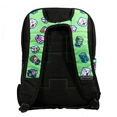 JINX Minecraft 17" Mini Mobs Cluster Mochila Verde, talla única (JX10997)