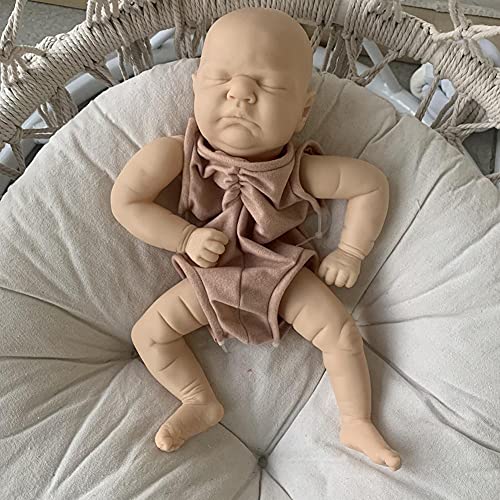 JinYiZhaoMing Reborn Dolls Kit,45,7 cm, 480G realista bebé niña muñeca enraizada ropa suave vinilo silicona recién nacido muñeca