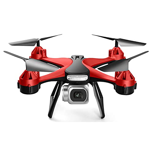 JJDSN Drone con cámara para Adultos, cámara WiFi 4K FPV Live Video, RC Quadcopter Regalos para Principiantes con Sensor de Gravedad, Funciones de waypoints, Modo sin Cabeza, One Key Take O Rojo