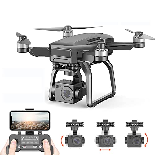 JJDSN Drone GPS con 5G WiFi FPV 3 Ejes Gimbal 4K HD Cámara 3 km Motor sin escobillas Profesional RC Quadcopter, Retorno automático, sígueme, Vuelo de Punto de Paso, Tiempo de Vuelo de 25 Minutos