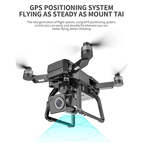 JJDSN Drone GPS con 5G WiFi FPV 3 Ejes Gimbal 4K HD Cámara 3 km Motor sin escobillas Profesional RC Quadcopter, Retorno automático, sígueme, Vuelo de Punto de Paso, Tiempo de Vuelo de 25 Minutos