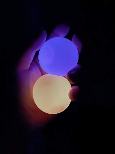 JOAN Sticky Globbles Ball Stress Toy,Fluorescent Sticky Wall Ball Sticky Target Ball Decompression Toy - 4 PCS, Different Color