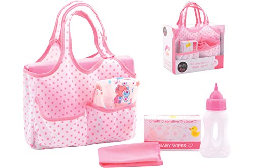 JohnToy 27616 Baby Rose - Bolso Cambiador con Accesorios, Multicolor