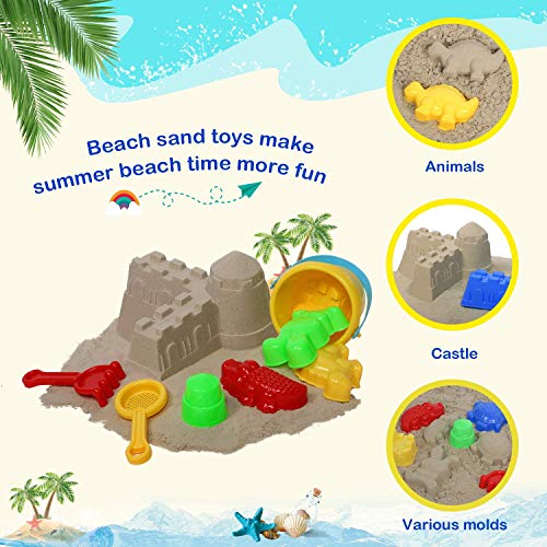 JoinJoy Juguetes de Playa para niños, Juego de Juguetes de Playa y Arena para niños Juego Bolsa de Malla para Juguetes de Playa para Nadar y Jugar en la Piscina para Niños Juguetes para Niños