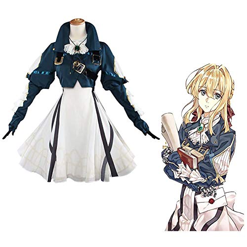 JOJO STYLE Cosplay Trajes Anime Violet Evergarden Cosplay Disfraz Incluye Un Juego Completo De Accesorios Adecuado para Fiesta Carnaval(8PCS),L