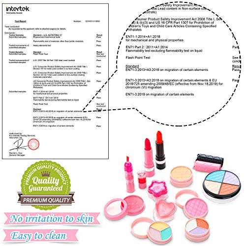 Jojoin 22 Piezas Maquillaje Niñas con una Corona, Cosméticos Juguete, Caja de Maquillaje, Juguete Niña con Sueño de Princesa, Regalos de Cumpleaños y Navidad para Niños