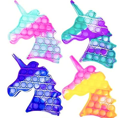 JONOTOYS Magic Pop It Unicornio batik Push Pop Squeeze antiestrés, juguete antiestrés para niños, 16 cm, 1 pieza