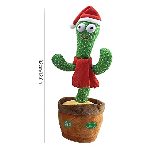 Jooheli Cactus de Peluche, Cactus Bailarín, Divertido Canto y Baile de Cactus con 120 Canciones, Juguete de Peluche de Cactus para Niños, Interesante Cactus Electrónico Juguete de Educación para Niños