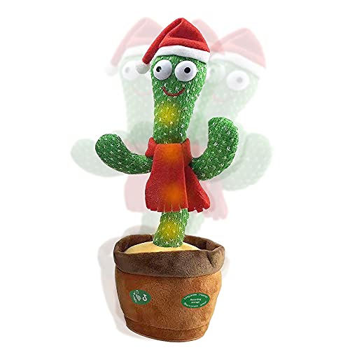 Jooheli Cactus de Peluche, Cactus Bailarín, Divertido Canto y Baile de Cactus con 120 Canciones, Juguete de Peluche de Cactus para Niños, Interesante Cactus Electrónico Juguete de Educación para Niños