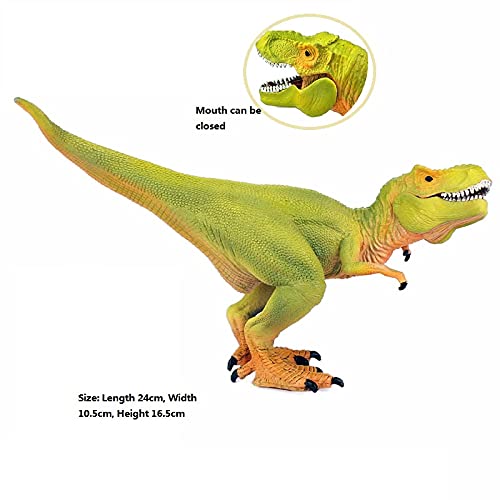 josiedf Modelo Animal De Dinosaurio De Simulación SóLida, Material De PVC Tyrannosaurus Rex 1pcsgreen