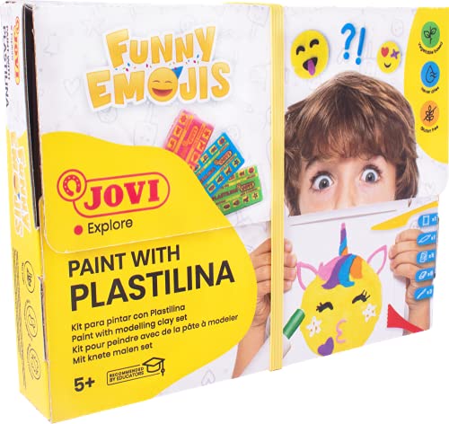 Jovi Kit para Pintar con PLASTILINA, Funny Emojis (263FE), Multicolor