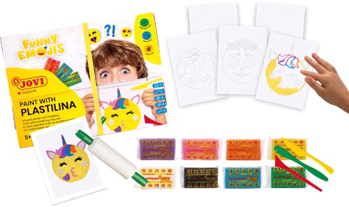 Jovi Kit para Pintar con PLASTILINA, Funny Emojis (263FE), Multicolor