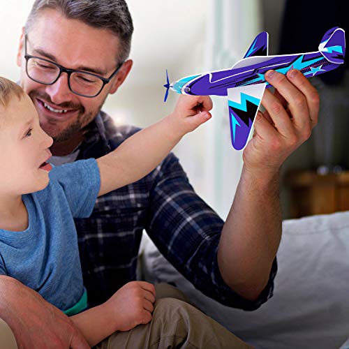 Joygogo 32 aviones deslizantes, 8 diferentes voladores de poliestireno, juegos para niños, obsequios, cumpleaños infantiles, regalos para invitados