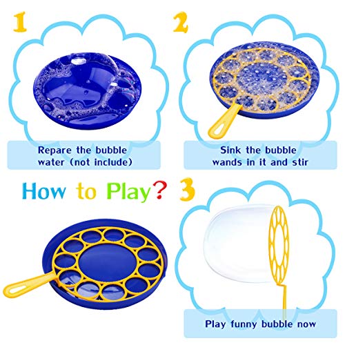 Joyibay Burbujas de Jabón Kit, 15 Piezas Pompas de Jabón de Varita de Burbujas Creativo Maquina de Burbujas para Niños para Juegos al Aire Libre en Interiores y Fiestas