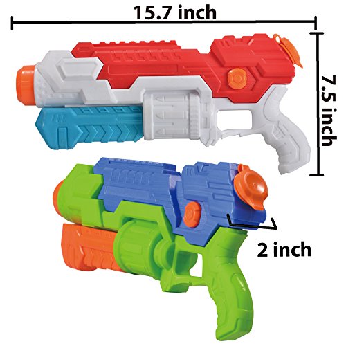 JOYIN 2 Pack Pistolas de Agua para Niños Pistola de Chorro de Agua Adultos 739ml Super Soaker Guns Juguetes de Verano para Piscina de Playa