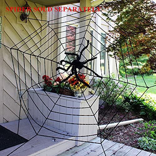 JOYIN Halloween 2 Paquete de 11 pies Mega Web de araña para Halloween decoración al Aire Libre - 1 Negro y 1 Blanco