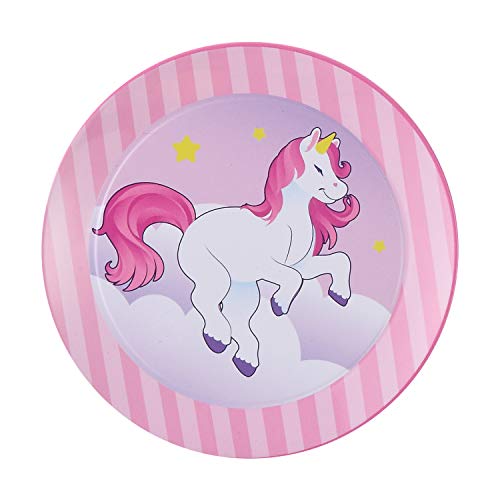 JOYIN Juego de tetera de lata con forma de castillo de unicornio morado para fiestas de té y cocina de niños