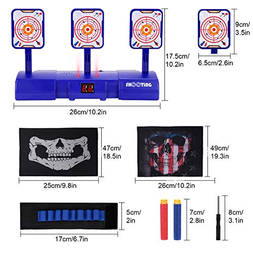 joylink Objetivo de Tiro Eléctrico, Objetivo Digital Electrónico para Pistolas con Restablecimiento Automático Tiro Juguete y Efectos de Sonido y Luz para N-Strike Elite/Mega/Rival Series