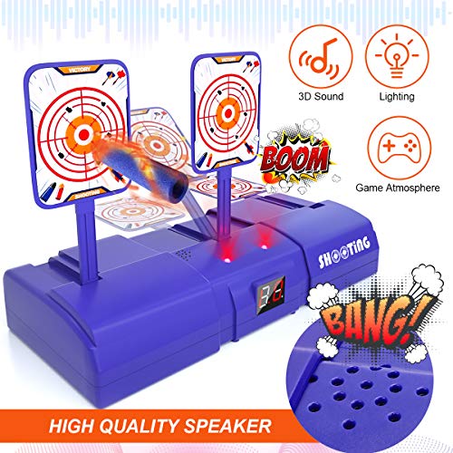 joylink Objetivo de Tiro Eléctrico, Objetivo Digital Electrónico para Pistolas con Restablecimiento Automático Tiro Juguete y Efectos de Sonido y Luz para N-Strike Elite/Mega/Rival Series