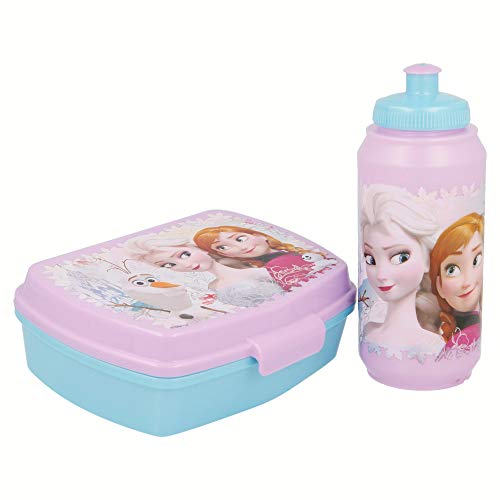 Joytoy "Frozen Fiambrera con Botella de Deporte Set, cerámica, Multicolor, 8 x 12 x 16 cm