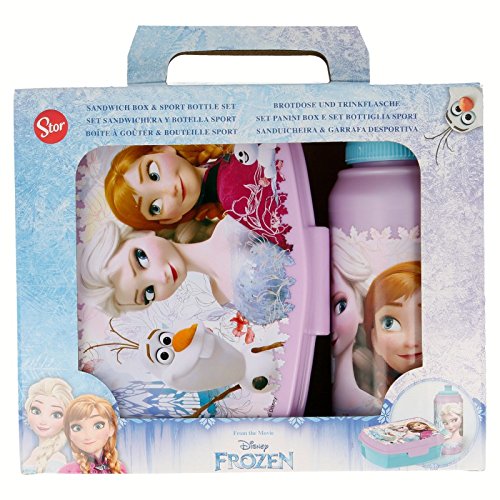 Joytoy "Frozen Fiambrera con Botella de Deporte Set, cerámica, Multicolor, 8 x 12 x 16 cm