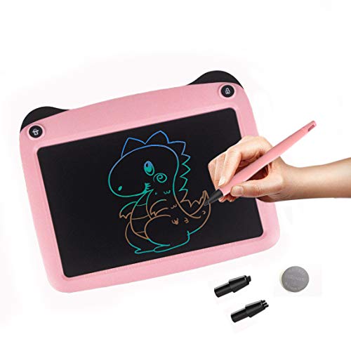 JRD&BS WINL Regalo para Niños De 4-15 Años,Pizarra ElectrÓNica con Pantalla LCD En Color De 9 Pulgadas,FÁCil De Usar para Niños,Un Clic para Eliminar Contenido En La Pizarra ElectrÓNica,Rosa