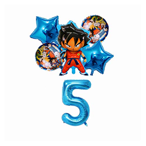 JSJJARF Suministros Fiestas Set Dibujos Animados súper Hijo diseño niños Fiesta de cumpleaños Decoraciones Globo Papel Taza Placa bebé Shower vajilla Suministros (Color : Chocolate)