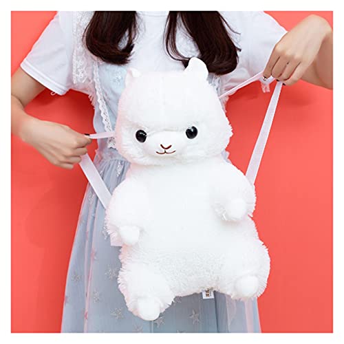 JSJJATF Juguete de Peluche Kawaii Mochila Linda Cordero Oveja Peluche Juguete Suave Mochila Bolsa muñeca niños niños Novia cumpleaños GIF (Color : Rainbow, Height : About 40cm)