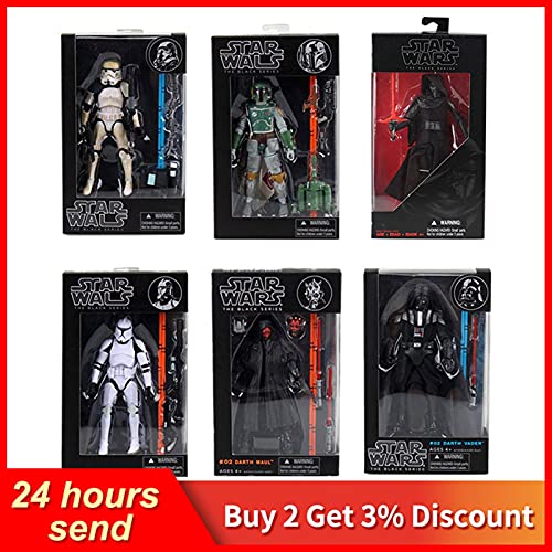 JSJJATQ Figura de acción La Figura de acción mandaloriana Black Series Boba Fett Baby Yoda Rey Darth Maul Kylo REN Colección Modelo Juguetes (Color : Type 8)