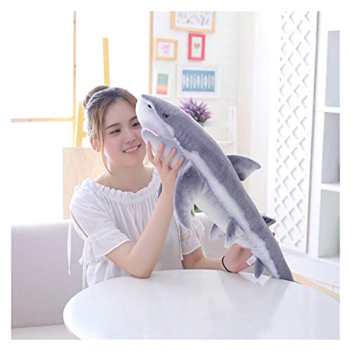 JSJJATQ Peluche 1,4M Tiburón Simulado Relleno Pescado Animal Juguetes para Pescado para Mariscos Tienda Mascota Peluche Muñeca Soft Toys Cumpleaños Muñecas de atún Lifelike