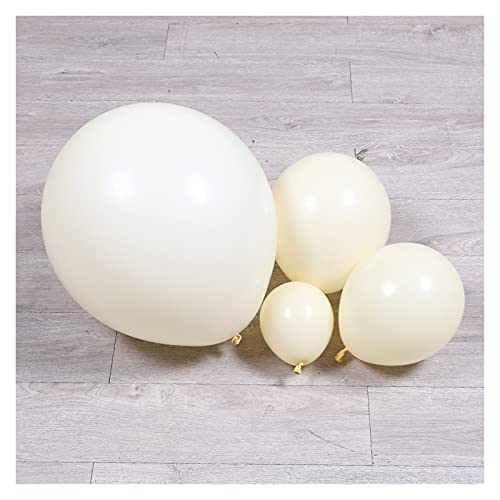 JSJJRGB Globo 5 '' 10 '' 12 '' 24 '' Mate Mate Matte Blanco Balloons Balloons IGORY Globo Cream Baby Shower Decoraciones de la Fiesta de cumpleaños Suministro de niños (Color : 50pcs 5inch)