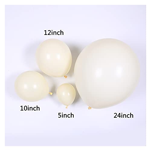 JSJJRGB Globo 5 '' 10 '' 12 '' 24 '' Mate Mate Matte Blanco Balloons Balloons IGORY Globo Cream Baby Shower Decoraciones de la Fiesta de cumpleaños Suministro de niños (Color : 50pcs 5inch)