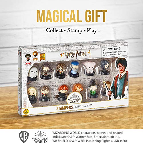 Juego de 12 Sellos de Harry Potter - Regalos, coleccionables, decoración para Fiestas, y Adornos para Tartas de Harry Potter - Lucius Malfoy, Hermione Granger, Neville Longbottom y más de PMI