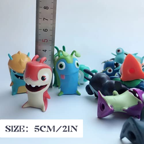 Juego de 24 figuras de acción de Slugterra,de 5 cm,figuras de anime,juguetes de muñeca para niños,niños, juguetes para niños,ideal para jugar o coleccionar,y dormitorio,coche, sala de dibujo