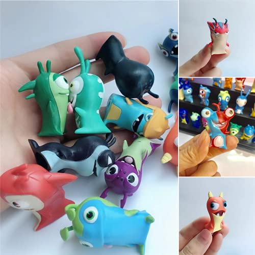 Juego de 24 figuras de acción de Slugterra,de 5 cm,figuras de anime,juguetes de muñeca para niños,niños, juguetes para niños,ideal para jugar o coleccionar,y dormitorio,coche, sala de dibujo