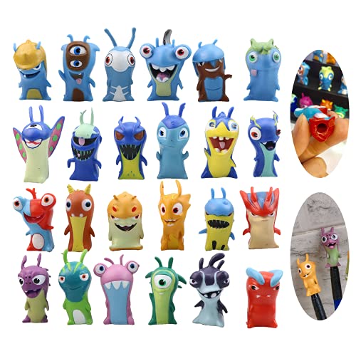 Juego de 24 figuras de acción de Slugterra,de 5 cm,figuras de anime,juguetes de muñeca para niños,niños, juguetes para niños,ideal para jugar o coleccionar,y dormitorio,coche, sala de dibujo