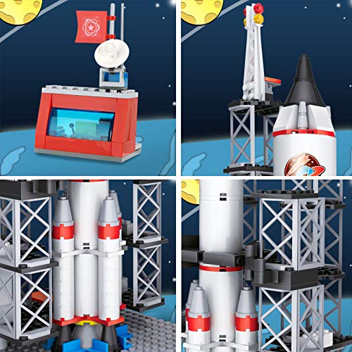 Juego de construcción de Naves espaciales City Space Rocket Ship Toys con Centro de Control de Lanzamiento y Mini Astronauta (309PCS)